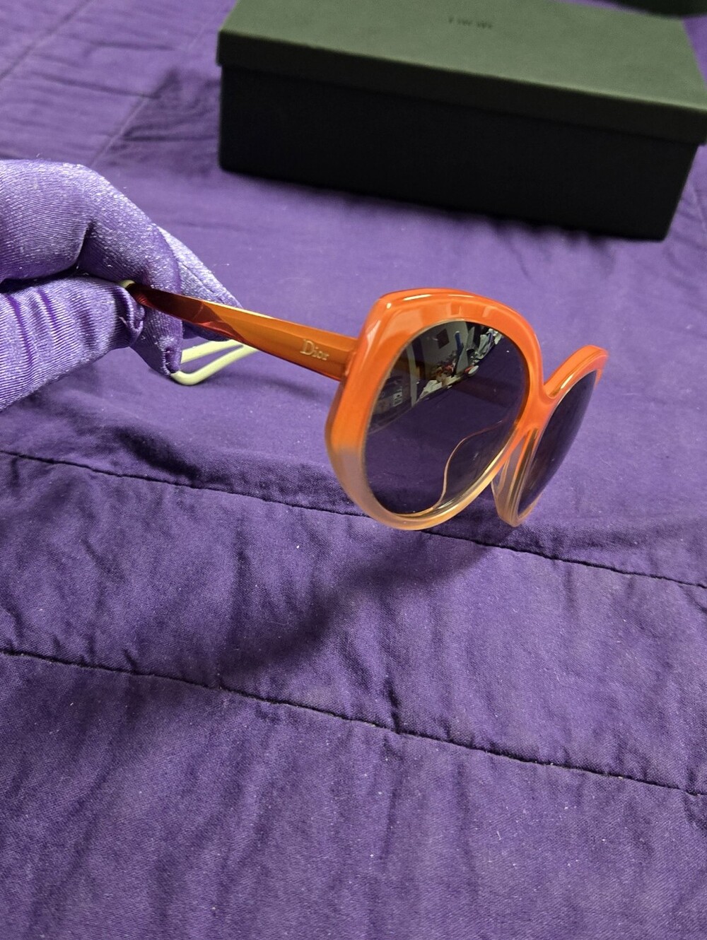 Dior Extase Over-sized Orange Ombre Sunglasses KW5XQ 58-16-140 - Picture 7 of 12